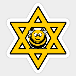 Star of David with a Honey Bee Sticker